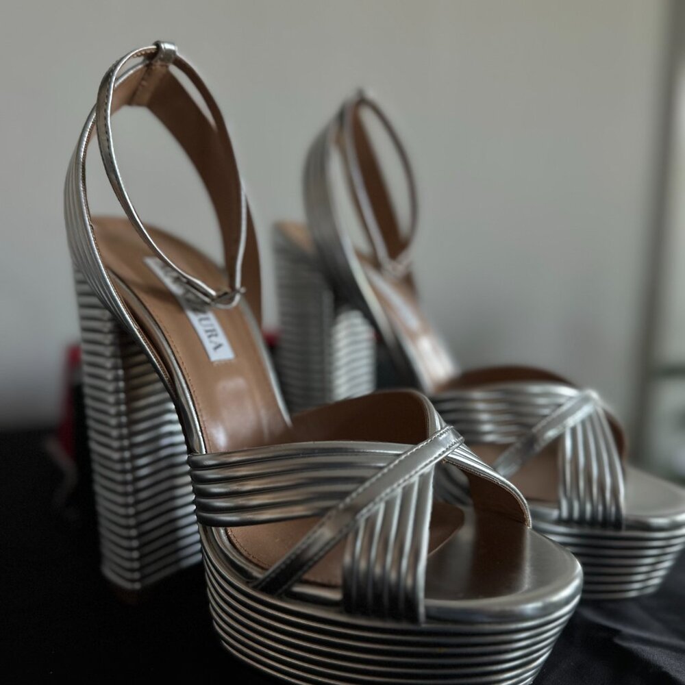 Aquazzura Sundance Plateau 140, Size 38.5